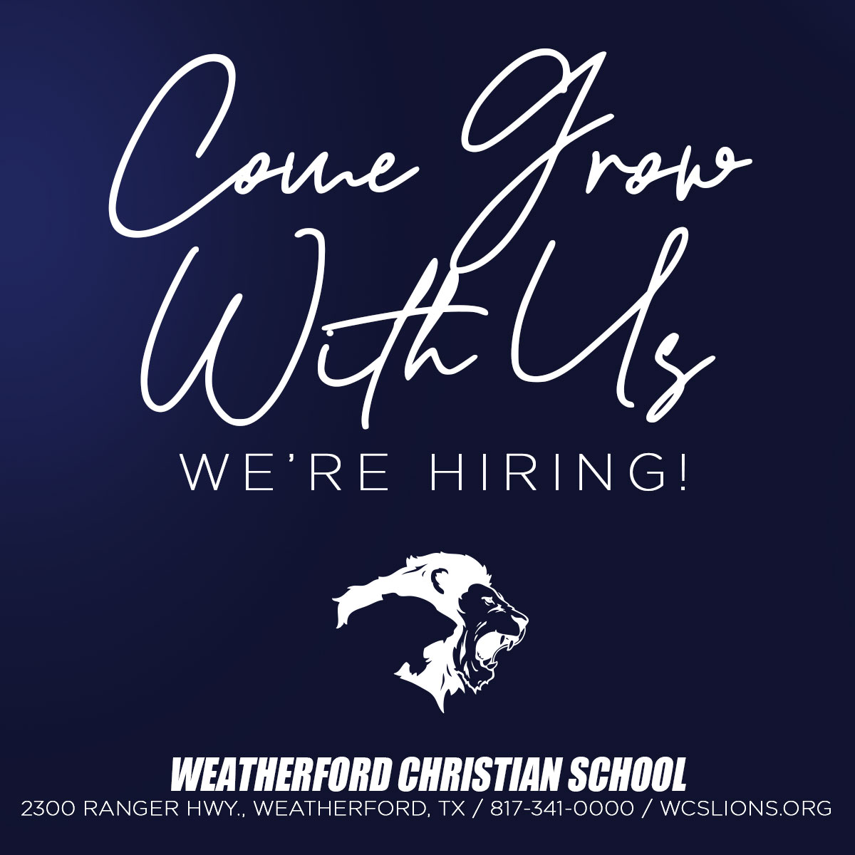 Careers Weatherford Christian School